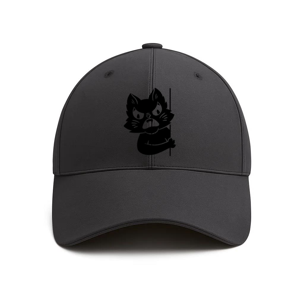Angry Cat Peeking Design Cotton Baseball Hat