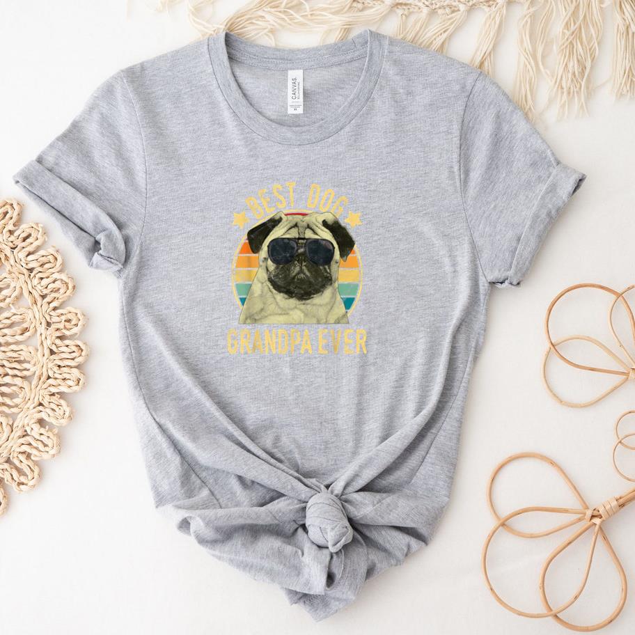 Best Dog Grandpa Ever Pug T-Shirt