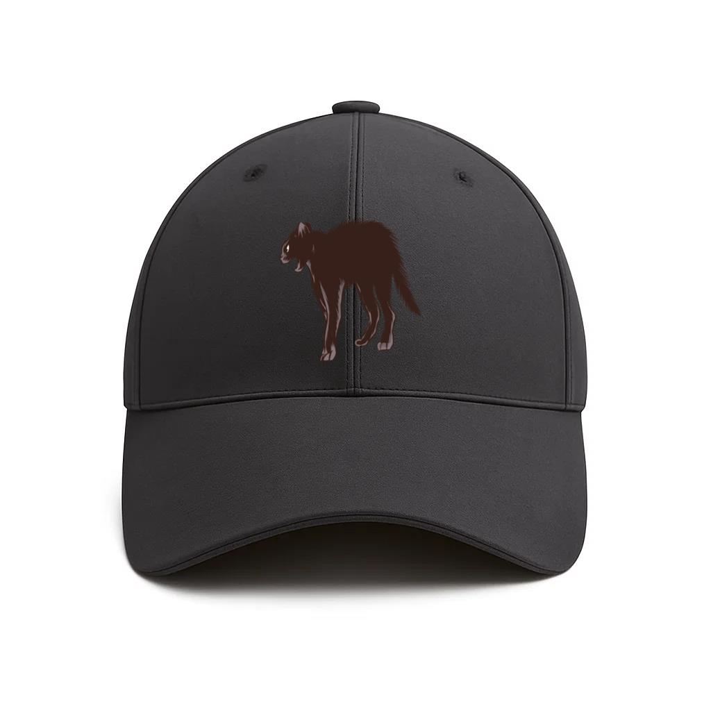 Black Cat Scared Cotton Baseball Hat