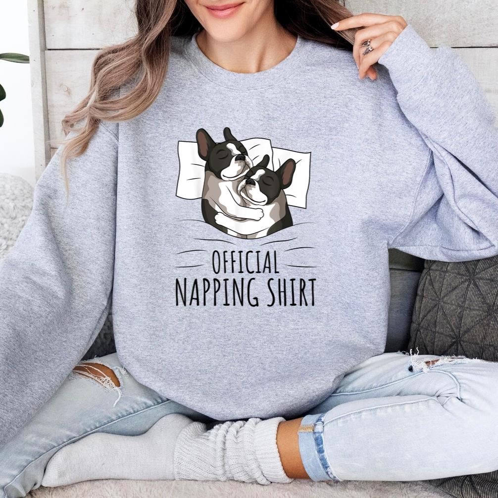 Boston Terrier Dog Official Napping Sweatshirt