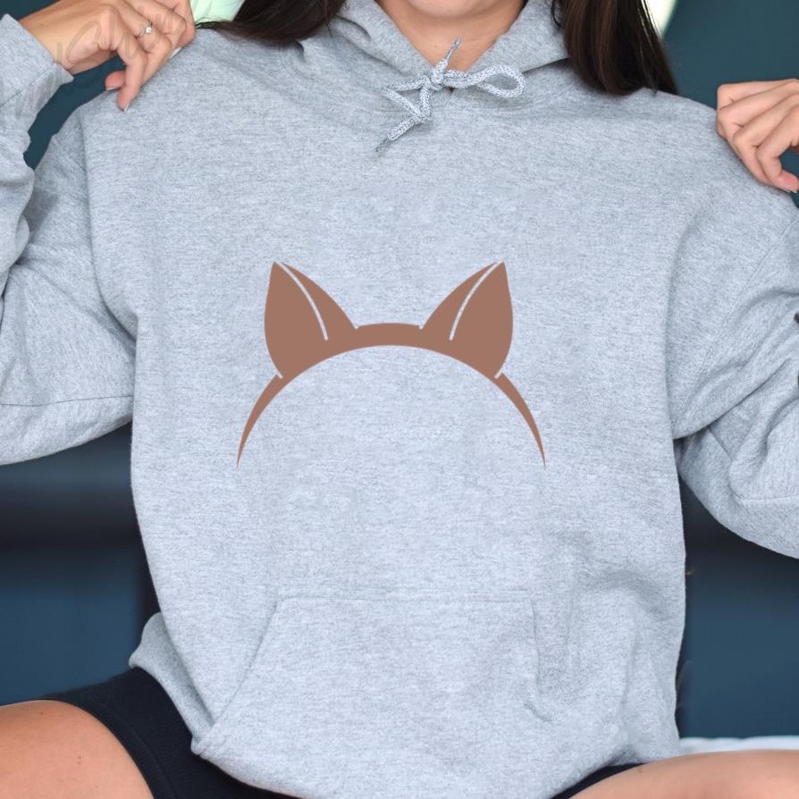 Brown Cat Ear Icon Hoodie