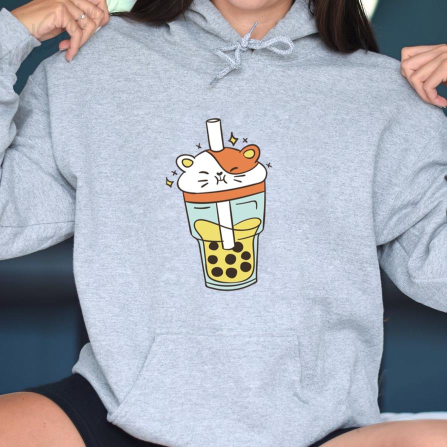 Cat Boba Tea Cute Hoodie
