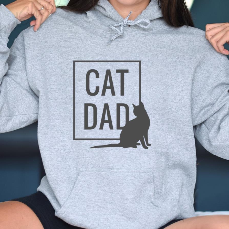 Cat Dad Silhouette Hoodie