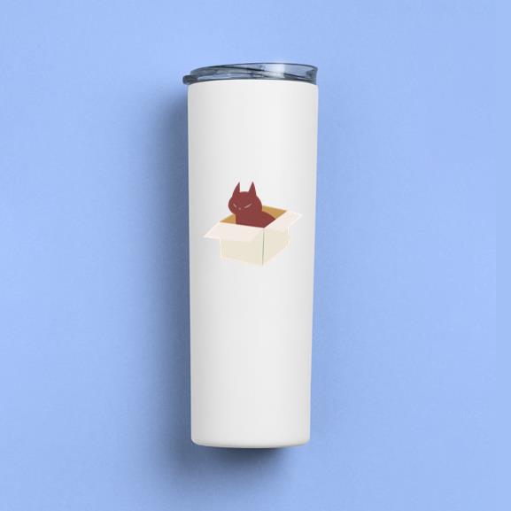 Cat Flat In A Box Tumbler