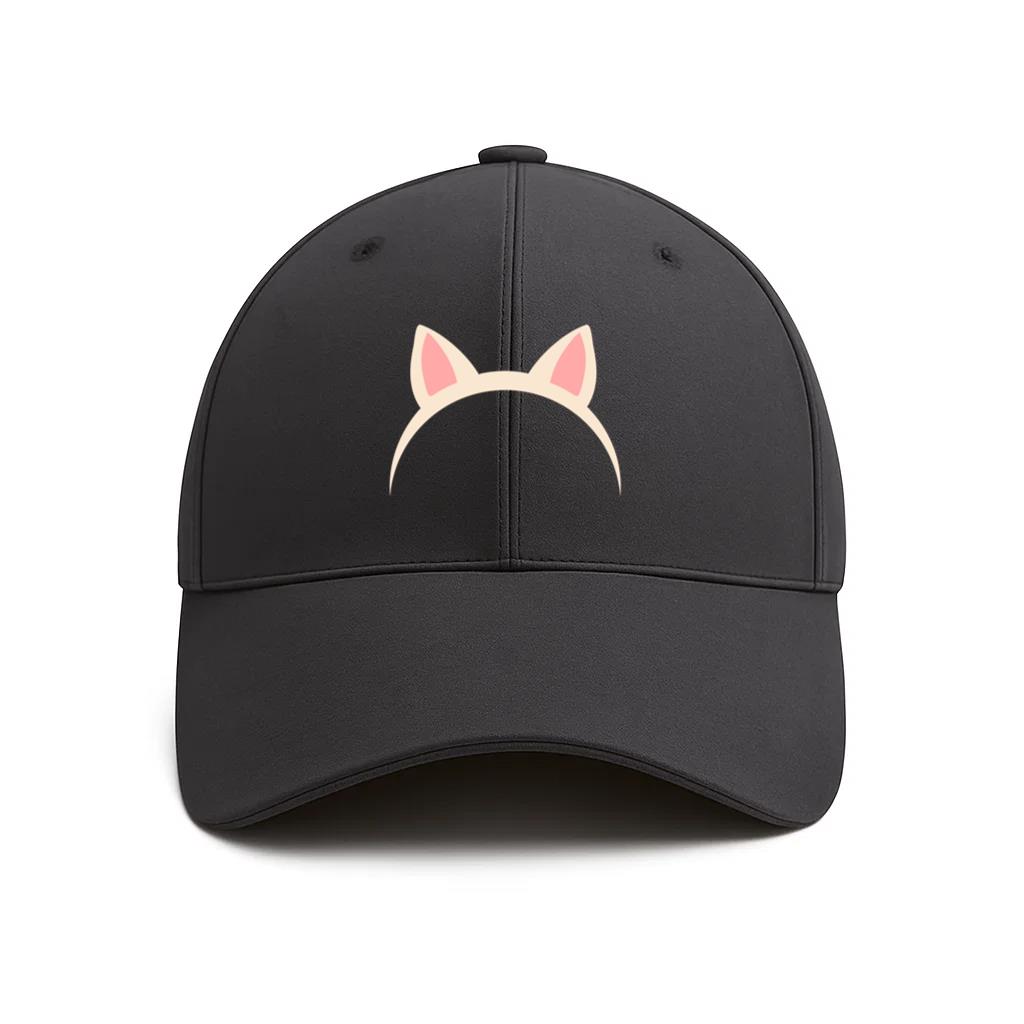 Cat Headband With Pink Ears Cotton Baseball Hat