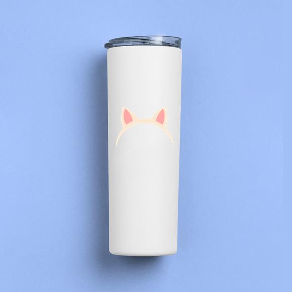Cat Headband With Pink Ears Tumbler