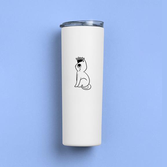 Cat With Plant Crown Tumbler