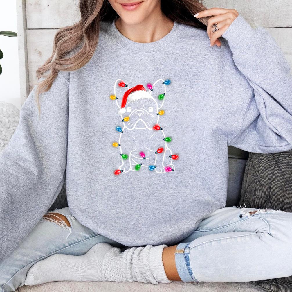 Christmas Lights Dog French Bulldog Sweatshirt