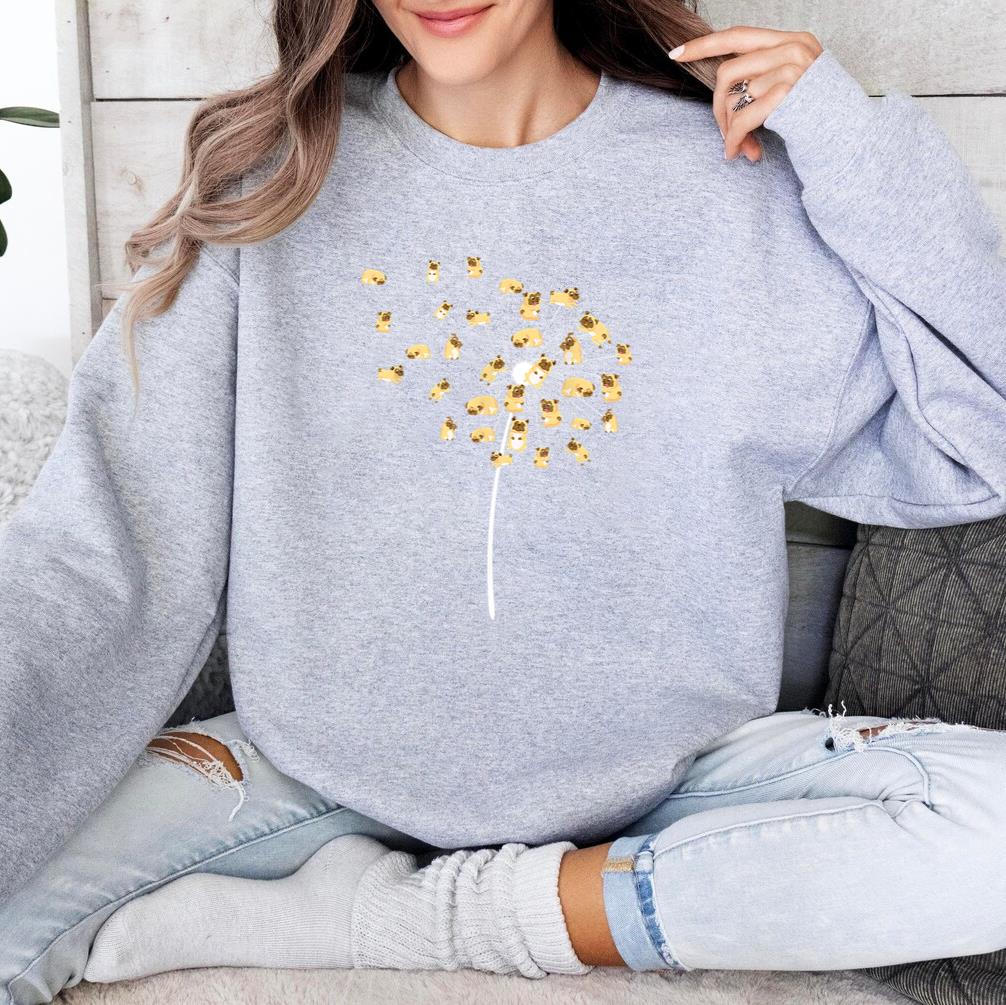 Cool Flower Dog Dandelion Sweatshirt