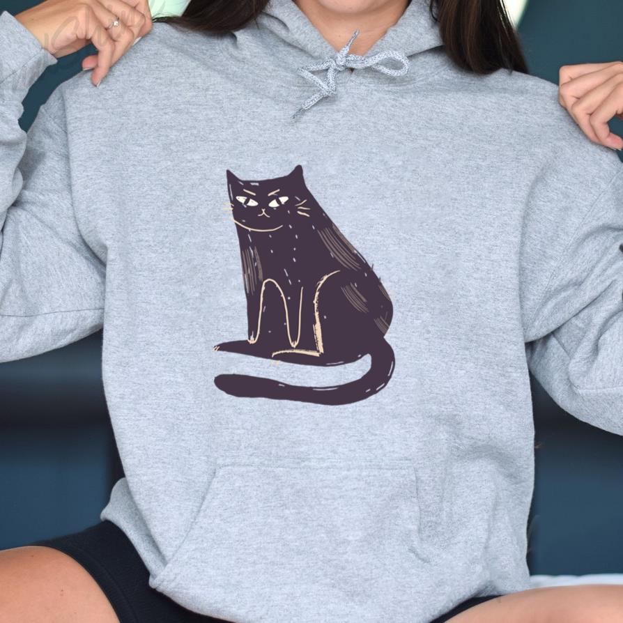 Cute Abstract Cat Hoodie