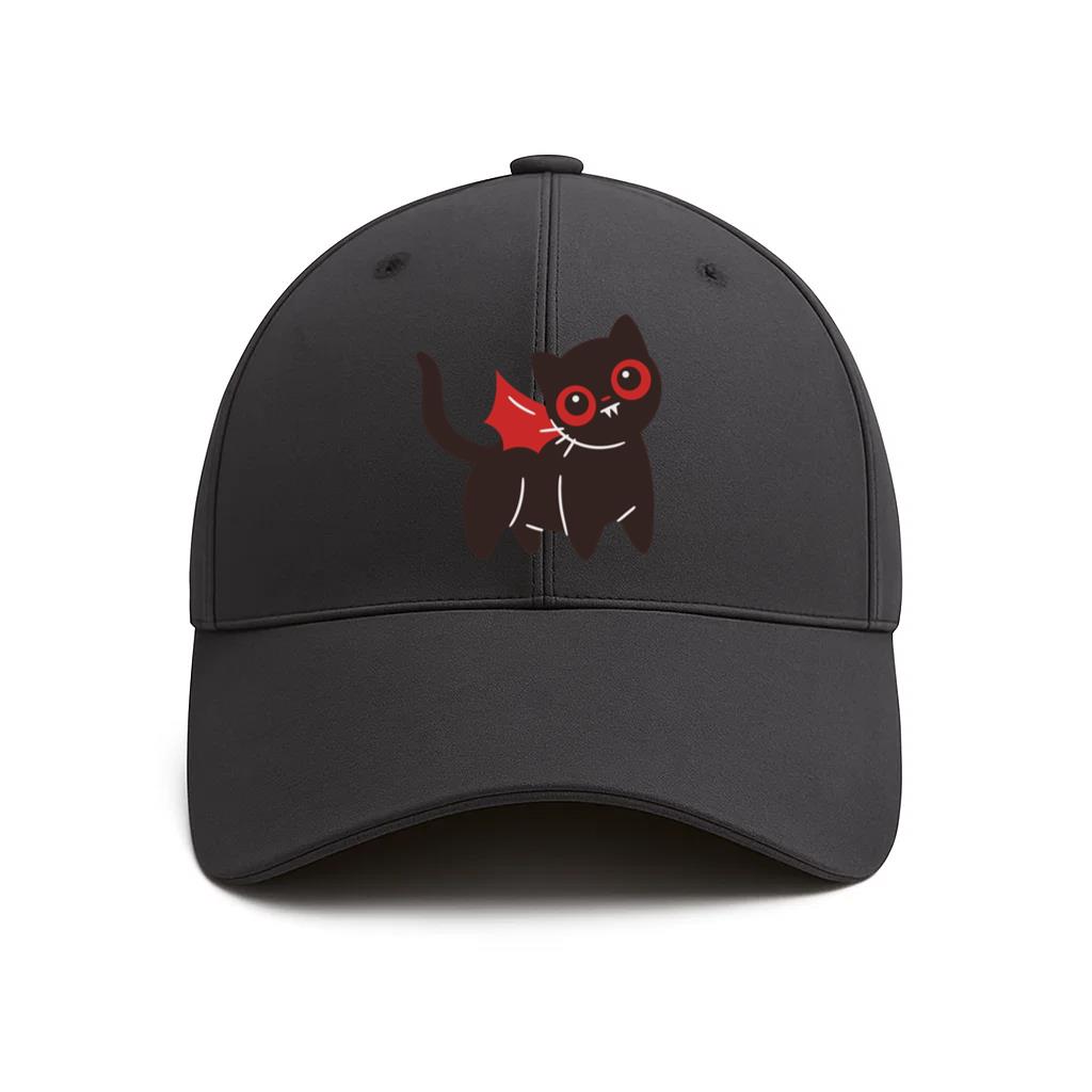 Cute Black Cat In Vampire Costume Cotton Baseball Hat