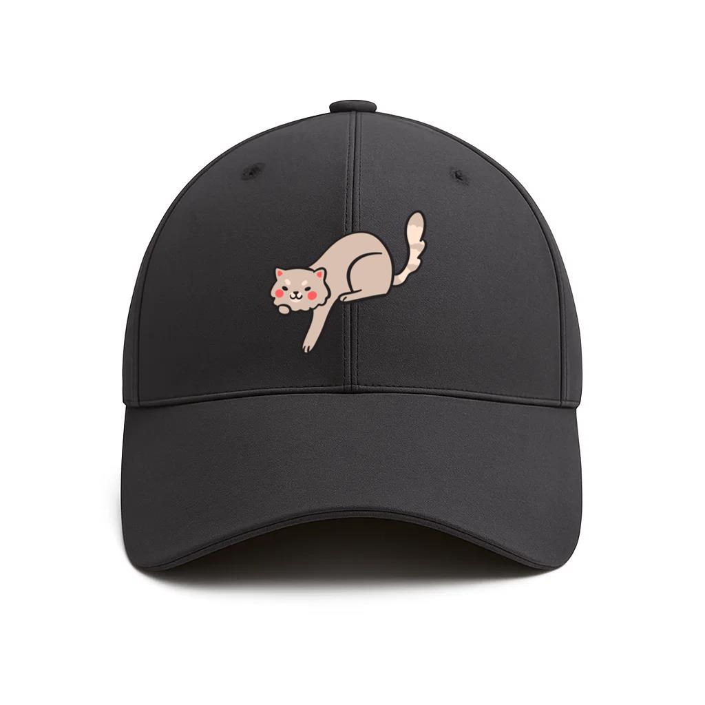 Cute Cat Stroke Playing Kitty Cotton Baseball Hat