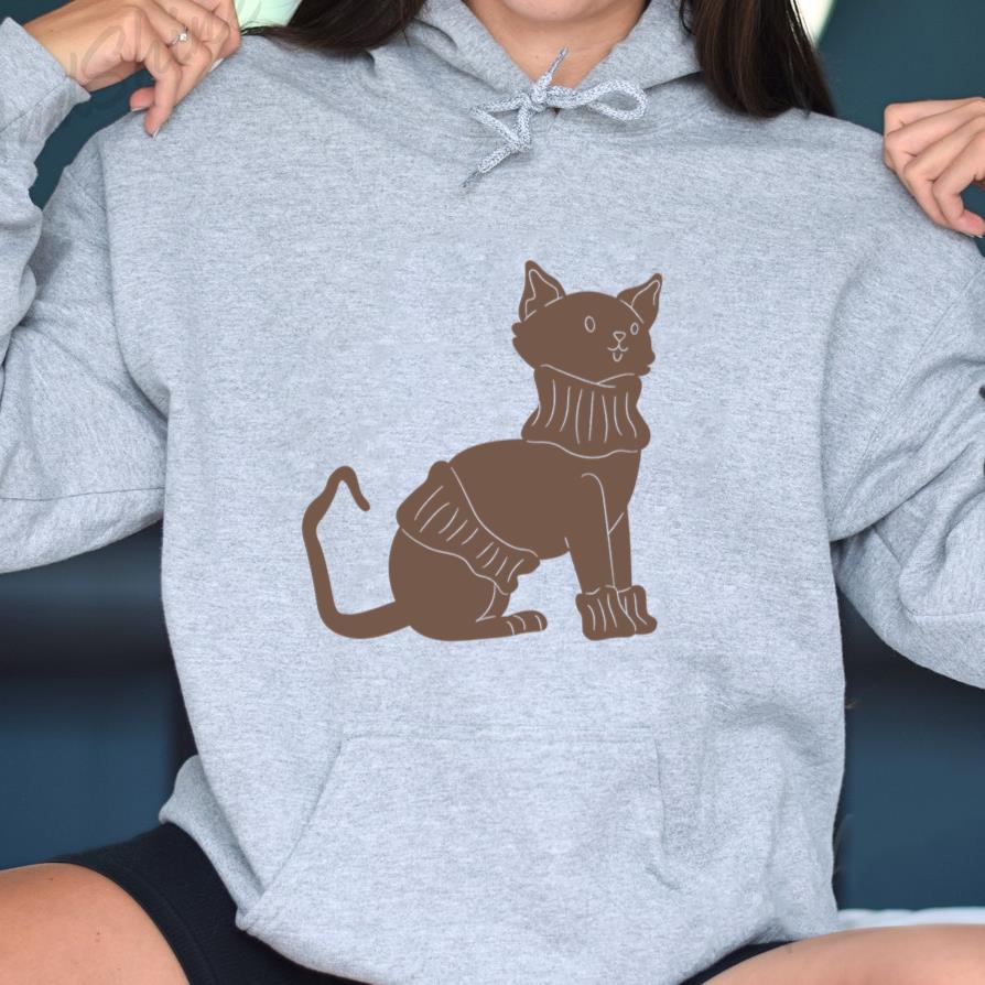 Cute Cat Sweater Design Hoodie