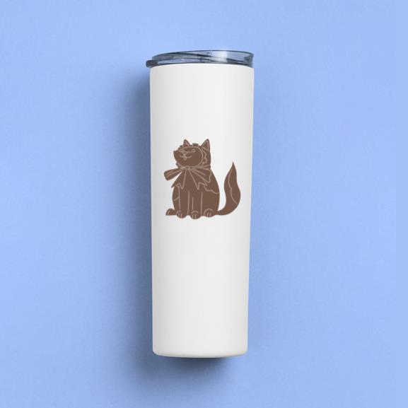 Cute Cat With A Ribbon Tumbler