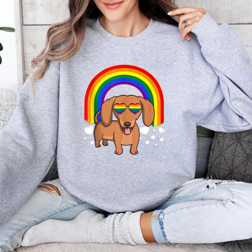 Dachshund Dog Rainbow Sweatshirt