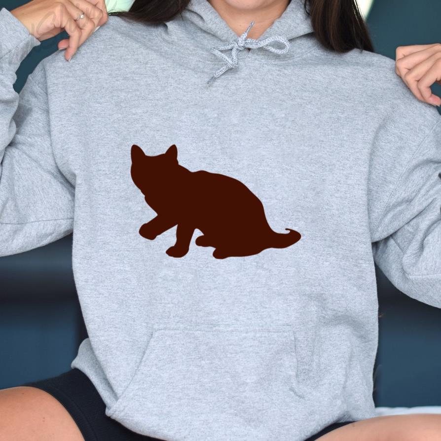 Rising Cat Silhouette Hoodie